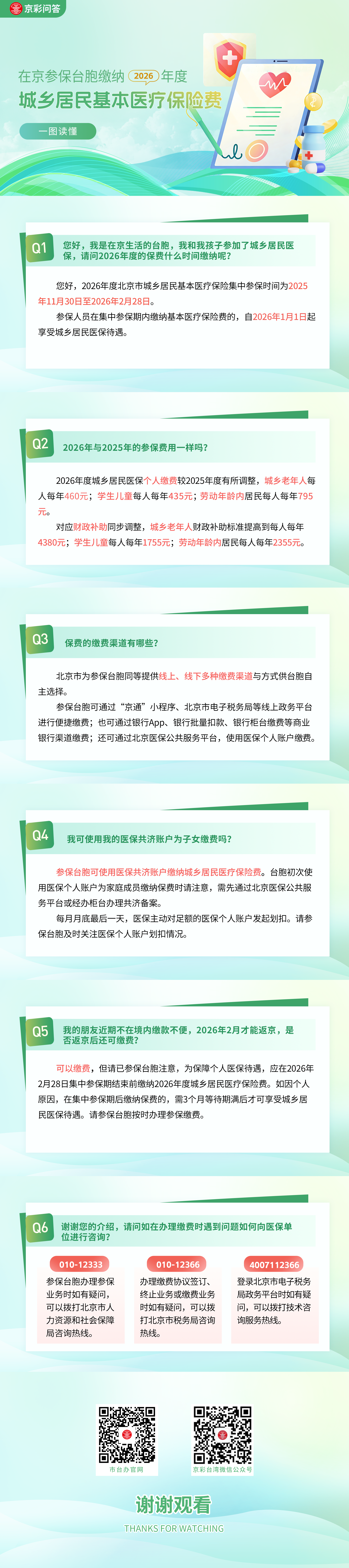 4.在京参保台胞缴纳2026年度城乡居民基本医疗保险费